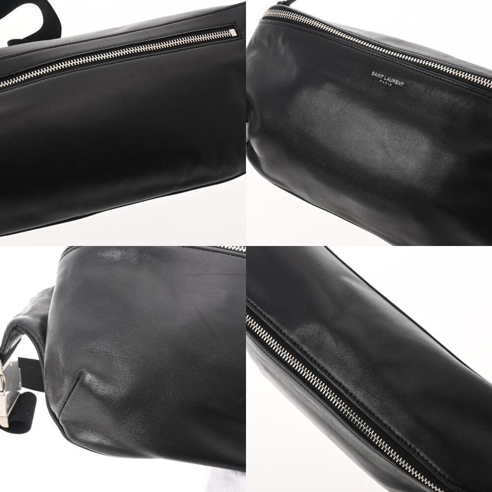 SAINT LAURENT City Belt Bag Black Leather Body - Picture 9 of 11